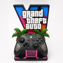 Magicland Gta Vı Logo Panolu Gamepad Standı - Xbox Uyumlu Joystick Kol Tutucu