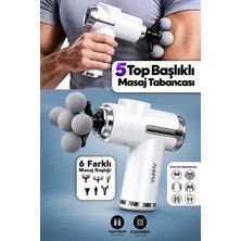 Mimtec 6 Başlıklı Masaj Tabancası - Sporcu Egzersiz Titreşimli Omuz Bacak Baldır Rahatlatıcı Masaj Aleti