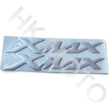 Yamaha Xmax Kabartmalı Logo Sticker (Beyaz)