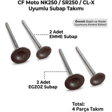 Subap Seti 4'lü (2018-2024 Uyumlu) Emme Egzoz Sibop Cf Moto NK250 - SR250 Moto Eay