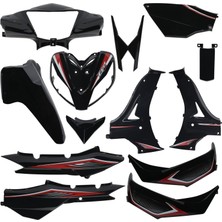 Ege 50CC -100CC Kaporta Seti Siyah Boyalı Parçalar Kuba Moto Eay