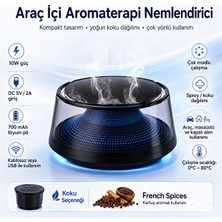 Hiltech Araç Içi Aromaterapi Nemlendirici ve Koku Makinesi 10W 700 Mah Şarjlı Kartuşlu