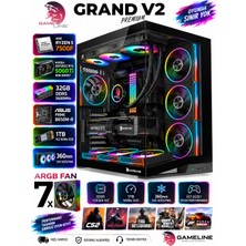 Gameline Elıte Premıum | Amd Ryzen 5 7500F | Rtx 5060 Tİ 8GB GDDR7 | 32GB DDR5 5600MHZ | 1TB M.2 Nvme SSD | 360MM Sıvı Soğutma |Oyuncu Bilgisayarı