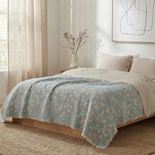 Destiva Home 5 Kat Dolgulu Müslin Çiftkişilik Yatak Örtüsü 220X240 cm %100 Pamuk Çift Taraflı Pike Koltuk Örtüsü