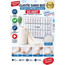 Ds Sağlık Elastik Sargı Bezi 10 cm x 4 M 50 Adet.