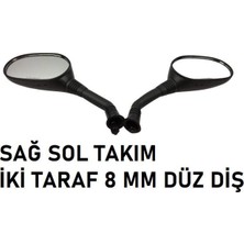 Ayna Takım 8 mm Düz Diş Honda Activa 125 S - Spacy 110-SPONTINI 110 Uyumlu Moto Eay
