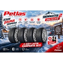 Petlas 205/55R16 91H Snowmaster2 Kış Lastiği (4'lü Takım) (Üretim : 2026)