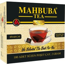 Mahbuba STD 100 İthal Seylan Sri Lanka Ceylon Kaçak Sallama Süzen Bardak Poşet Siyah Yaprak Çayı 100x2gr