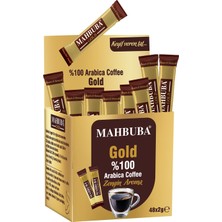 Mahbuba Çözünebilir %100 Arabica Hazır Gold Kahve Tam Kıvamında 48x2gr