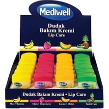Mediwell Dudak Bakım Kremi 24'lü Karma Set Çatlamış Dudaklar İçin Koruyucu Bakım