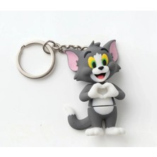 Magicland Kalp Yapan Kedi Figürlü Dekoratif Anahtarlık - Tom Temalı Çanta Aksesuarı