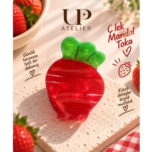 Up Atelier Sedefli Çilek Mandal Toka 4cm