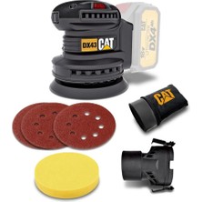 Cat DX43B 18VOLT 125MM Kömürsüz Devir Ayarlı Profesyonel Eksantrik Zımpara (Akü Dahil Değildir)