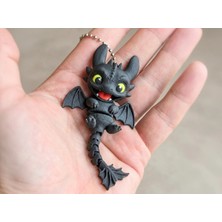 Magicland Ejderha Figürlü Dekoratif Anahtarlık - Toothless Temalı Çanta Aksesuarı