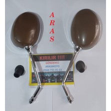 Ayna Takımı Kahve Renk (Koyu Kahve ) Araro Cappucino 125 cc - 50 cc Moto Eay