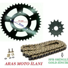 Zincir Dişli Seti (Gold Sfr Zincir) Cf Moto 250 Sr ,nk 250 Uyumlu Oringli Moto Eay