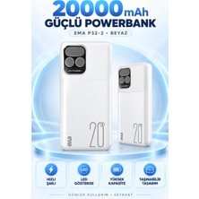 Eima P32-2 20000 Mah Hızlı Şarj Destekli Powerbank LED Göstergeli – Beyaz