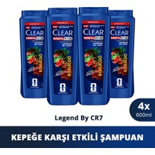 Clear Men Şampuan Kepeğe Karşı Etkili Legend By Cr7 600 ml x 4 Adet
