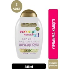 Ogx Yıpranma Karşıtı Coconut Miracle Oil Nemlendirici Şampuan 385 ml 2 Adet Sülfatsız