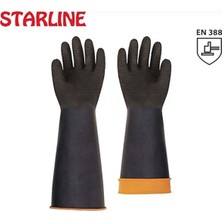 Starline H2-60 Asit Eldiveni Siyah 60CM Avuçiçi Tırtıklı