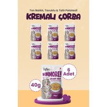 Reflex Plus Mmore Ton Balıklı Tavuklu ve Tatlı Patatesli Kremalı Kedi Çorbası 40 Gr*6lı Set