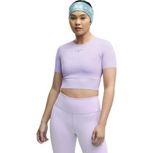 P529328 Puma x Hyrox W Pwrmode Crop Tee Kadın Şort ve Kapri Mor