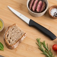 Aryıldız Rexa Tırtıklı Sebze Bıçak Siyah 10 cm