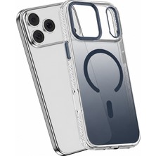 iPhone 18 Pro Max Kılıf M-Safeli Sararmaya Karşı Dayanıklı Mutural Icesense Serisi Kapak Lacivert
