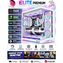Gameline Elite White|Ryzen 5 7500F | Geforce RTX 5060 8GB GDDR7 | 32GB DDR5 5600MHZ | 1TB M.2 Nvme SSD | Asus Prime B650M-R | 360MM Sıvı Soğutmalı Oyuncu Bilgisayarı