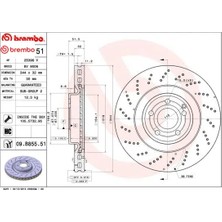 Fren Dıskı On Cls-Class X218 C218 Brembo A2184210412