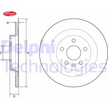 Delphi Arka Fren Diski Volvo XC40 536 2017 >2021 > Cap 302×5 Bıjon 16 Inç Delphı 31471477/ 32300123
