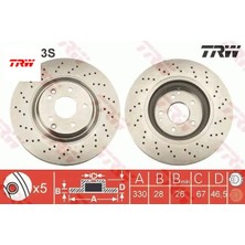 Fren Dıskı On W203 CL203 S203 C209 A209 R171 Amg Spor Tıp Trw A2034211312