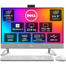 Dell EC242501020UBU Intel Core I5 1334U 16GB 1tb SSD Windows 11 Pro Iris Xe Graphics 23.8'' Fullhd All In One Bilgisayar Snertech