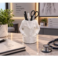 Daysn Days Doktor ve Tıp Öğrencisi Temalı Masa Üstü Kalemlik - Beyaz Stand