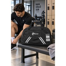 Dodomar Fitilli Spor ve Seyahat Çantası Siyah 2 Gözlü 38X62X20 cm Günlük Kullanım