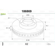 Ön Fren Aynası Astra H 1.4-1.6 04>merıva 1.6 03>combo 1.3 Cdti 4.05> 280×25X4DLXHAVALI 569067-955266 Valeo 569007/ 569006/ 93181113/ 93175376