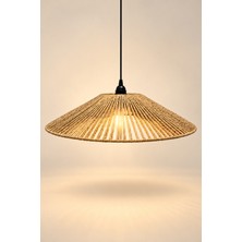 Naturel Dekor Doğal Jüt Yuvarlak Avize 50 cm - Bohem, Iskandinav, Modern, Rattan, Aydınlatma