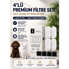 SmartMew Paslanmaz Çelik Su Pınarı Için Aktif Karbon Yedek Filtre 4+4 Adet