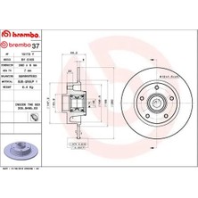 Arka Fren Diski Megane Iv 15 Dış Cap: 260 mm K:86 mm 5 Delik Brembo 432027412R/ 432000185R/ 432006609R
