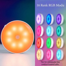 Gaman Şarjlı Rgb LED Gece Lambası 16 Renk Kumandalı Dekoratif Akıllı Işık - Renk Değiştiren Ortam Aydınlatma