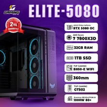 Gaminggentr ELITE-5080 / Amd Ryzen 7 7800X3D Tray / Asus Prıme Geforce Rtx 5080 Oc 16GB / 32GB Ram / 1 Tb SSD Oem Paket