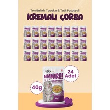 Reflex Plus Mmore Ton Balıklı Tavuklu ve Tatlı Patatesli Kremalı Kedi Çorbası 40 GR*24LÜ Set