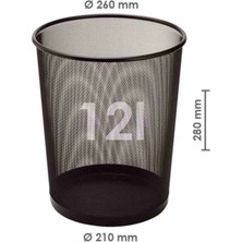 Bigpoint BP410-95 Metal Perfore Cop Kovasi Büyük Siyah