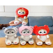 Akkuzu Peluş Şapkalı Kedi HS-14549