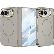 GKK Apple iPhone Duo Kılıf M-Safe Şarj Özellikli Zore Kıpta Kpt-14 Sert Pc Kapak