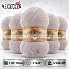 Alize Angora Gold 632 Lila – 5 Adet El Örgü Ipi – 100 gr / 550 Metre – %20 Yün – Şal Hırka Yelek Kazak Ipi