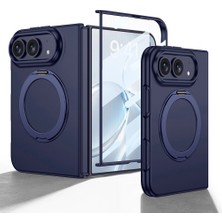 GKK Apple iPhone Duo Kılıf M-Safe Şarj Özellikli Zore Kıpta Yüzüklü Kamera Korumalı Kapak