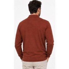 Lacoste  Polo  Çıtçıt Kapama  Dar Kesim  Kiremit  Uzun Kol