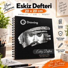Dream Art Galery Eskiz Defteri 20X20 cm 50 Yaprak Bej Kağıt Spiralli Sert Kapak Karakalem Çizim Defteri
