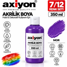 Axiyon Art Akrilik Boya 350 ml Mor – Su Bazlı Hobi ve Dekoratif Boya
